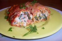 Low fat ricotta spinach rolls