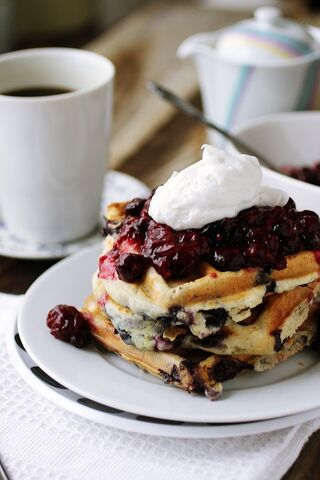 Triple-berry-waffles