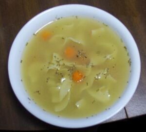 Bowl of chicken soup