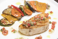 Seared Butterfish with Grilled Vegetables & Lemon Caper Dressing-5-