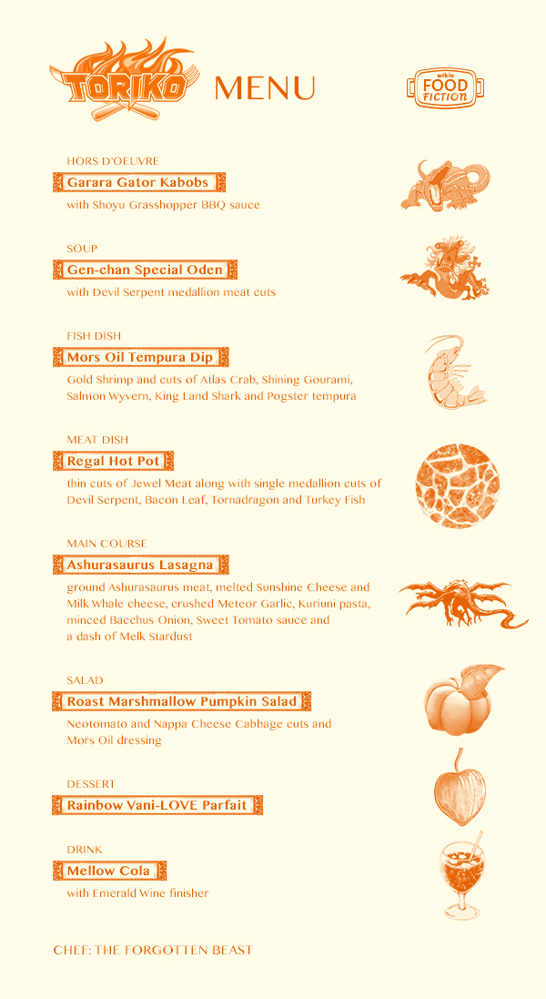FF TORIKO Menu orange