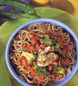 Soba Noodle Salad with Ginger-Peanut Dressing