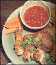 Barbecued chicken with sweet vinegar sauce