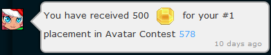 Avatar contest placement