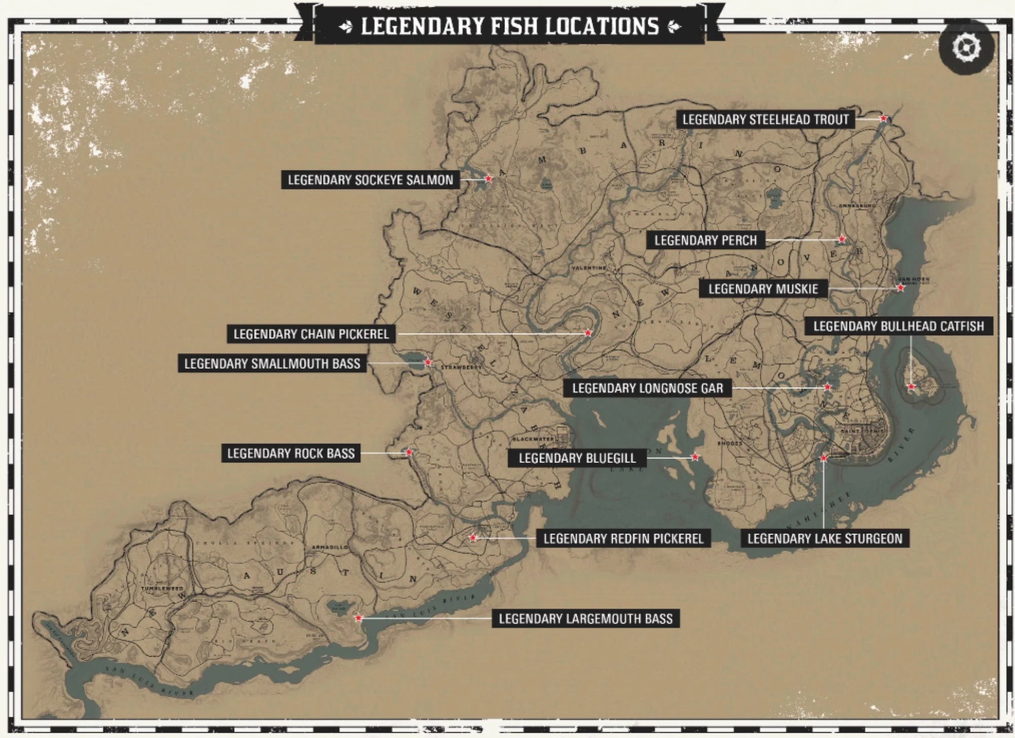 Rdr2 Karte Legendare Tiere