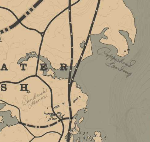 Red Dead Redemption 2 Bluewater Marsh Treasure Map