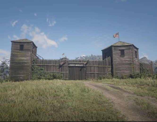 Red Dead Redemption 2 Fort Wallace Location Rectangle Circle