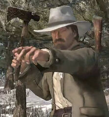 Heath with tomahawk