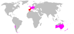 Oryctolagus cuniculus distribution Map