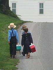 Amish On the way to school by Gadjoboy2