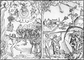 Cranach law and grace woodcut