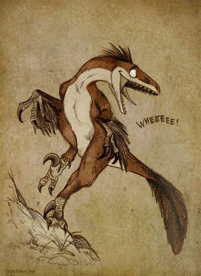 Deinonychus goes wheee