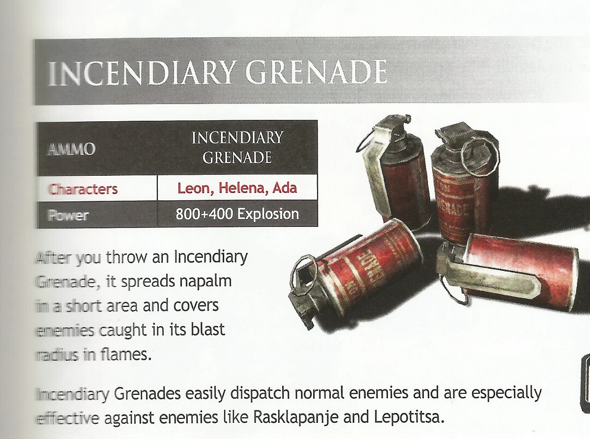 Incendiary Grenade Resident Evil Wiki FANDOM powered by Wikia