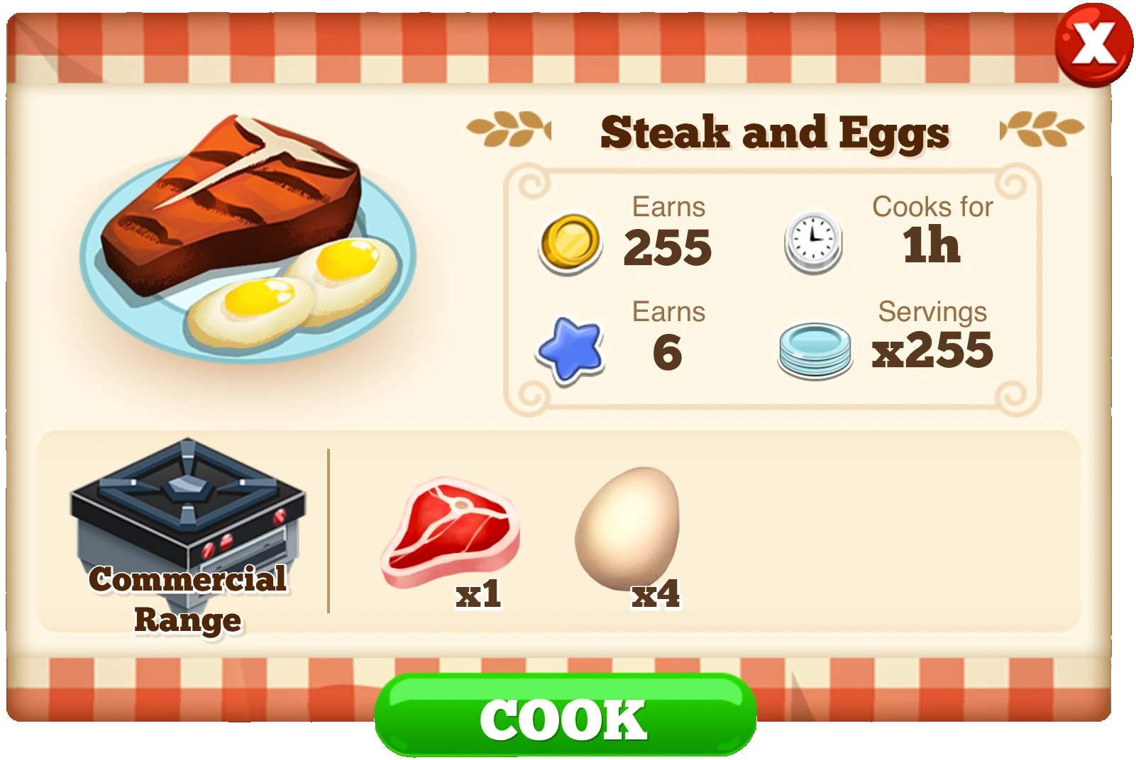 Steak and Eggs Restaurant Story 2 Wiki Fandom