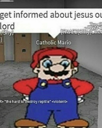 Catholic Mario R Gocommitdie L O R E Wiki Fandom - how to be luigi in robloxian highschool