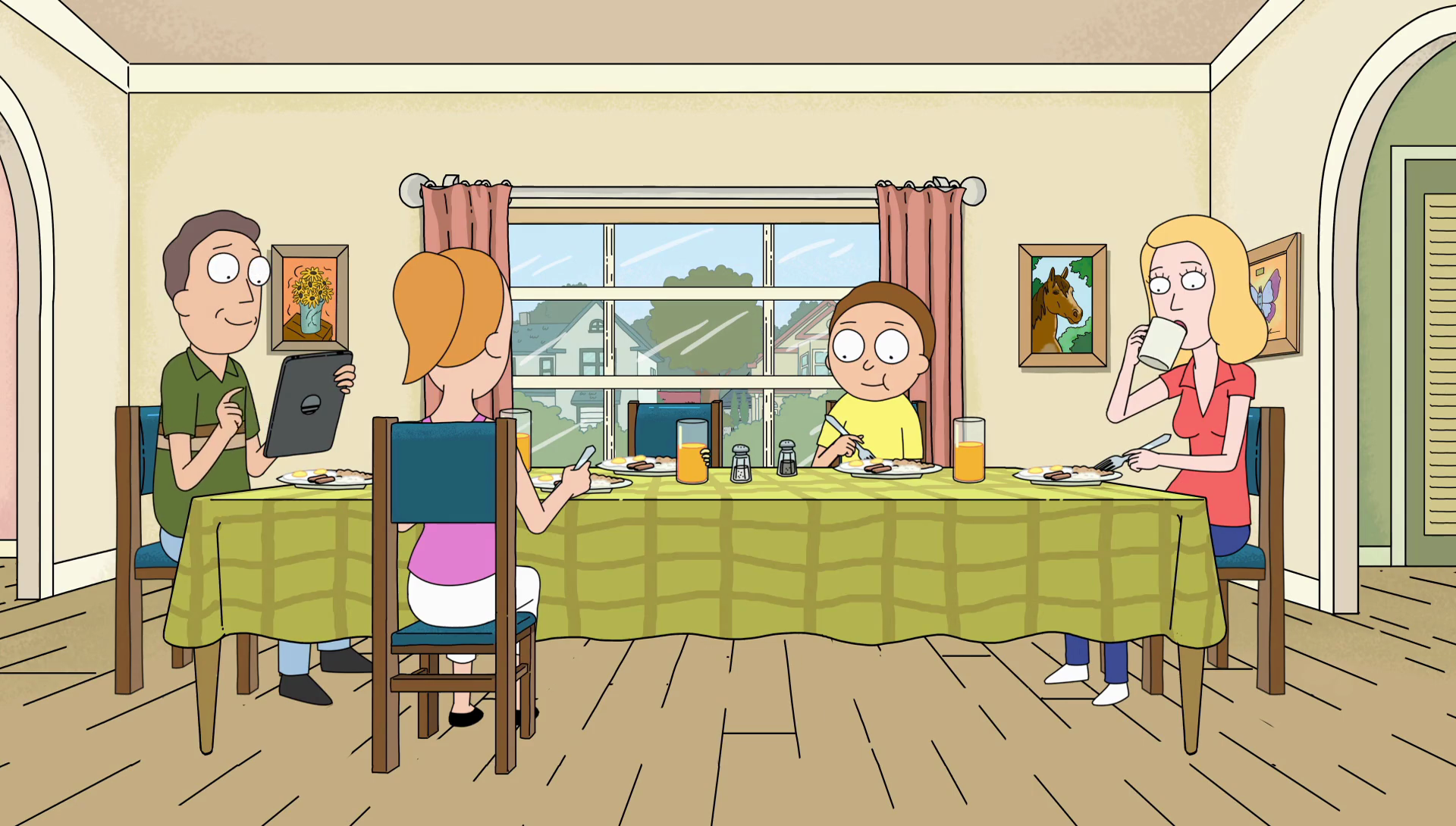 rick and morty dining room