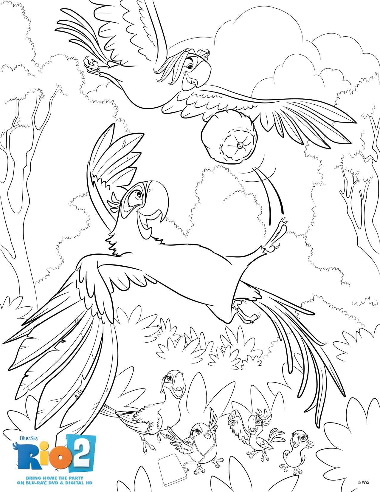 Image - Rio2 printables coloring 10.jpg | Rio Wiki | FANDOM powered by ...
