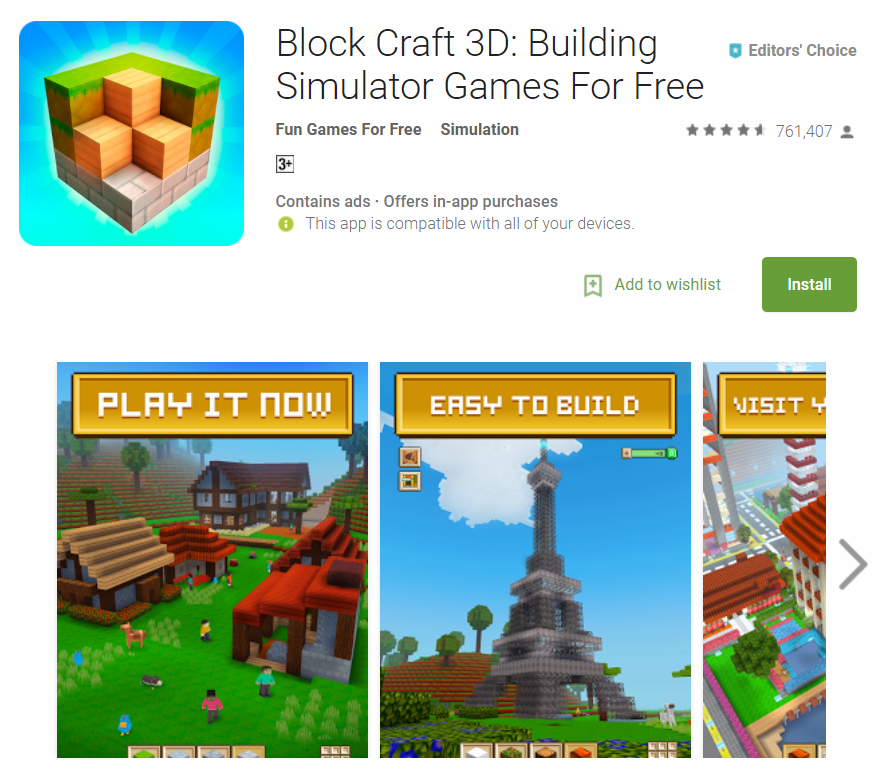block craft 3d game frree