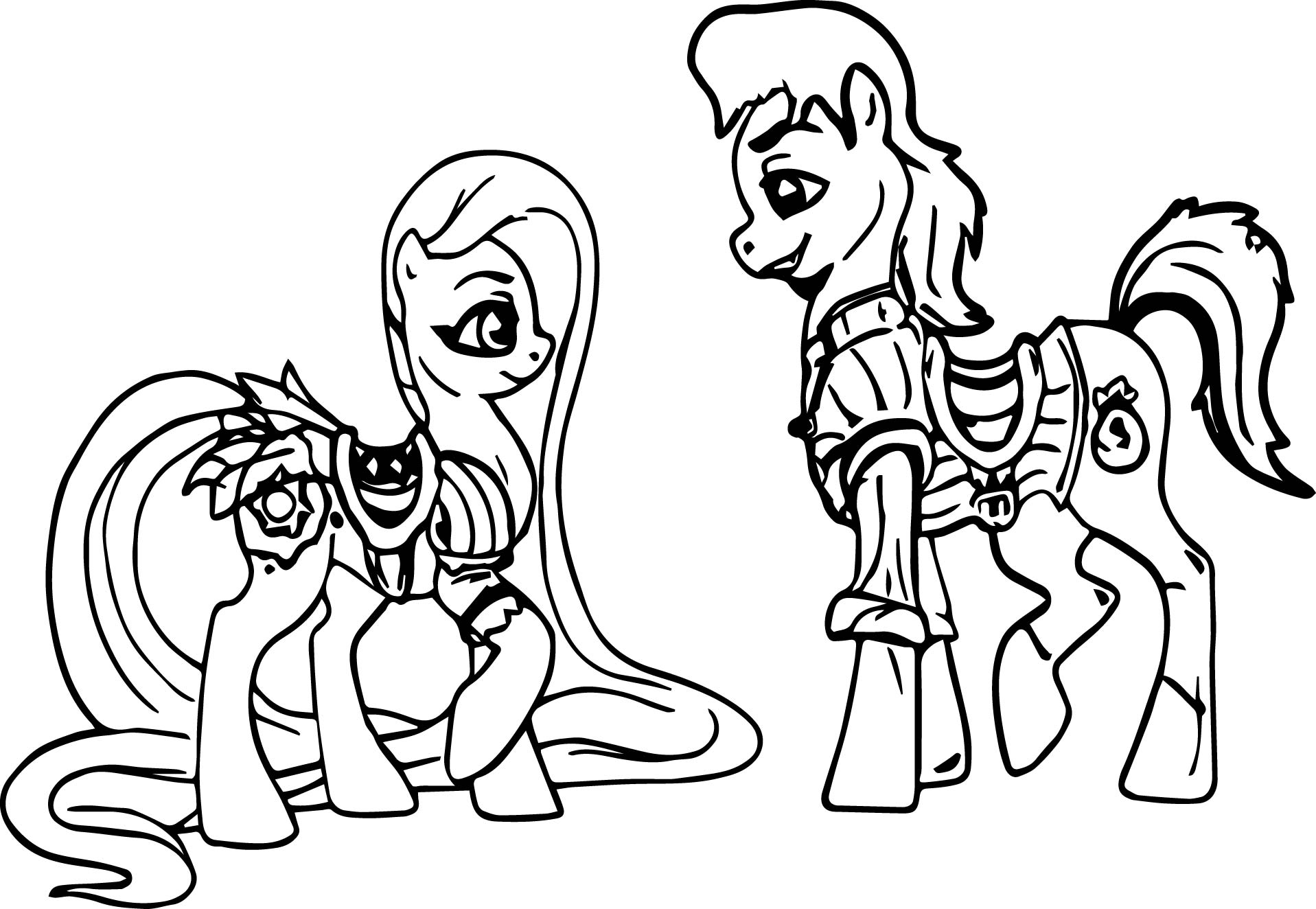 Rapunzel Flynn Rider My Little Pony Disney Tangled Enredados Eugene Fan Art Coloring Page