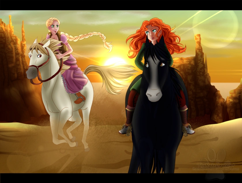 rapunzel ride on horse