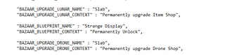 Bazaar upgrades