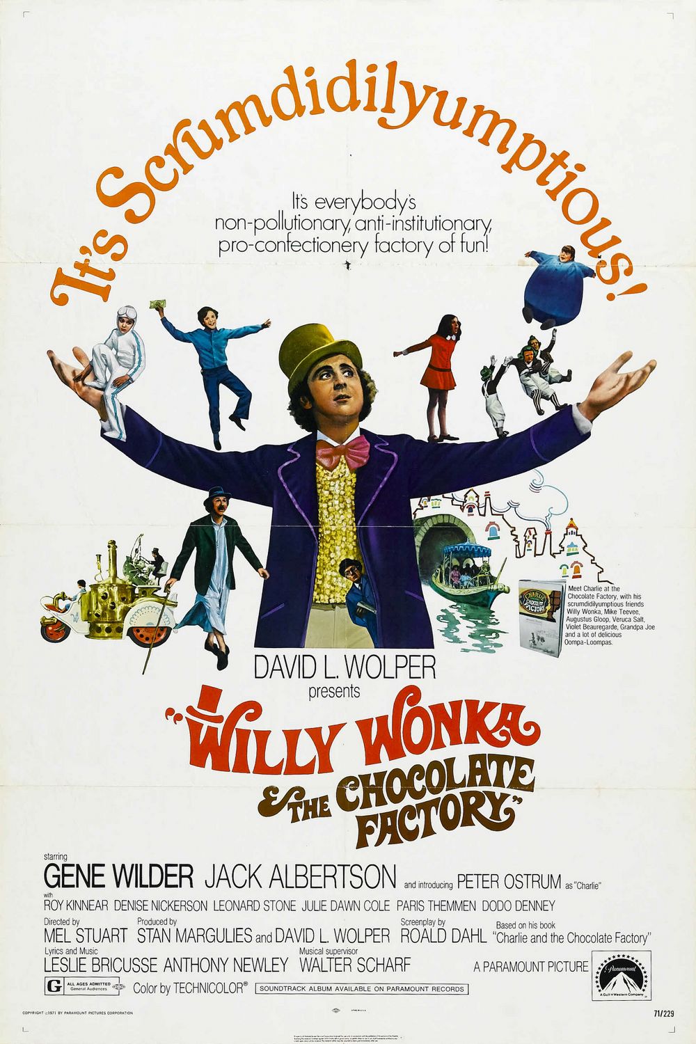 TWO Small Willy Wonka and the Chocolate Factory Edible Red Mushrooms