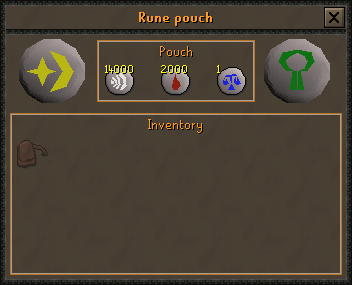 Rune pouch interface