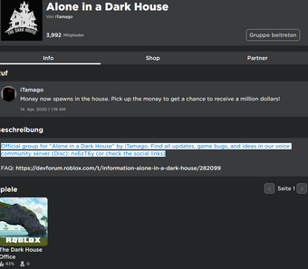 Groups Roblox Alone In A Dark House Wiki Fandom - roblox game alone in a dark house