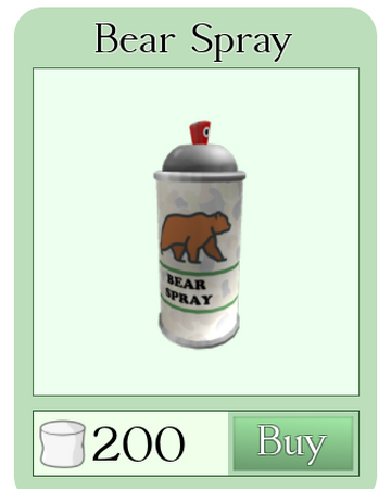 Bear Spray Roblox Backpacking Wiki Fandom - roblox backpacking wiki