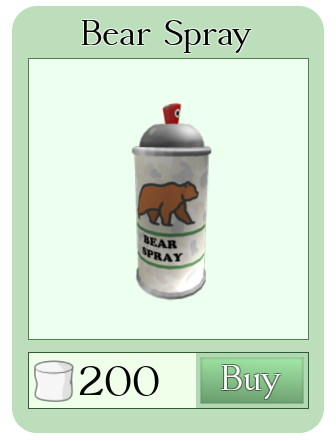 Bear Spray Roblox Backpacking Wiki Fandom - backpacking roblox wiki