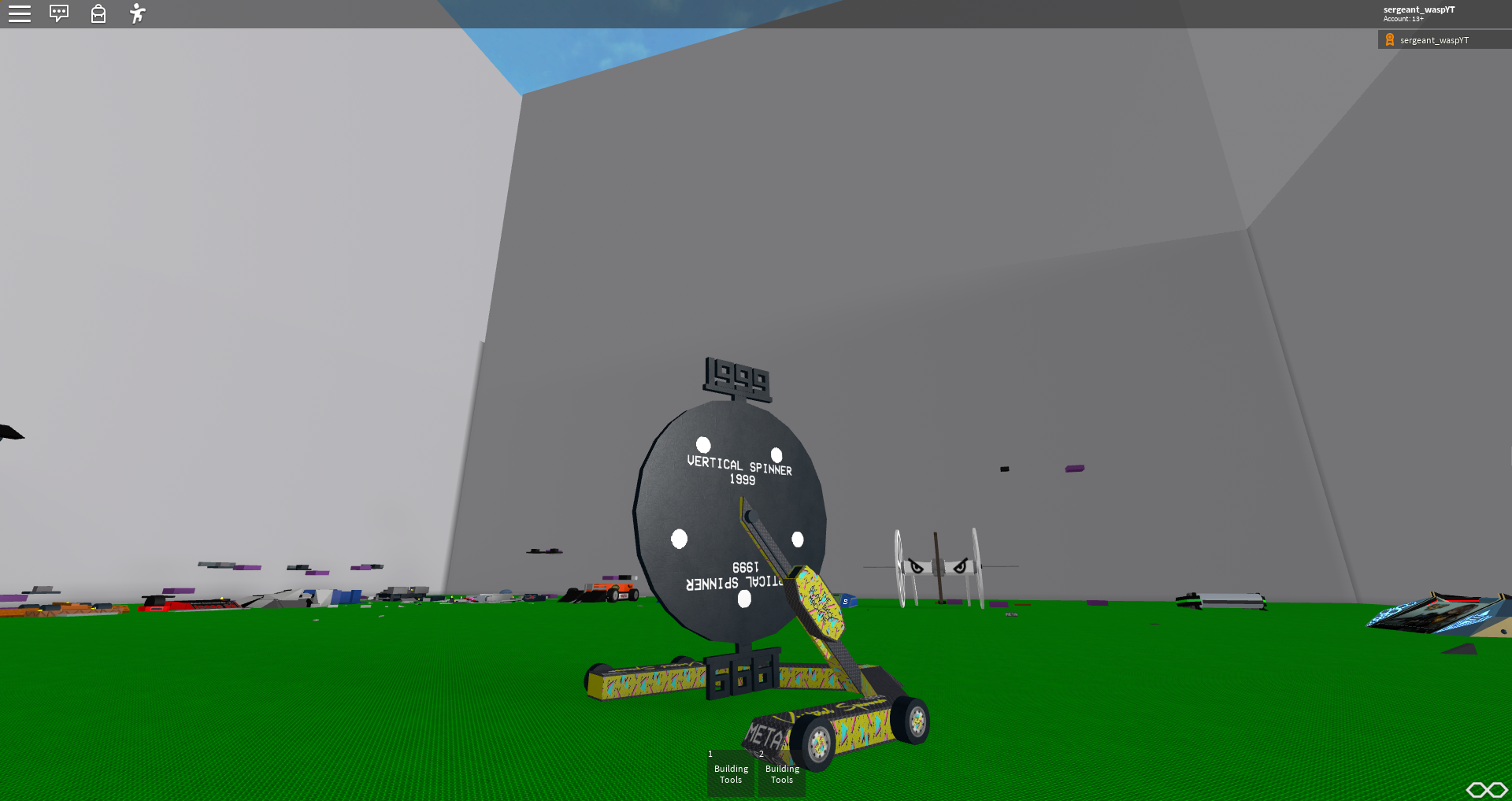 Vertical Spinner 1999 Roblox Battlebots Wiki Fandom - random roblox game spinner