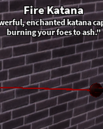 Fire Katana Roblox Craftwars Wikia Fandom
