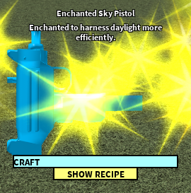 Enchanted Sky Pistol Roblox Craftwars Wikia Fandom - dazzler roblox craftwars wikia fandom powered by wikia