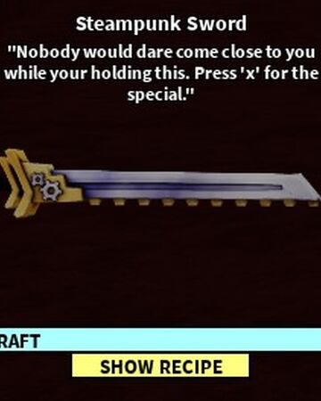 Steampunk Sword Roblox Craftwars Wikia Fandom