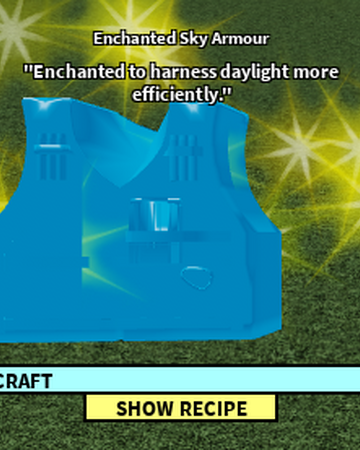 Enchanted Sky Armour Roblox Craftwars Wikia Fandom - enchanted sky armour roblox craftwars wikia fandom