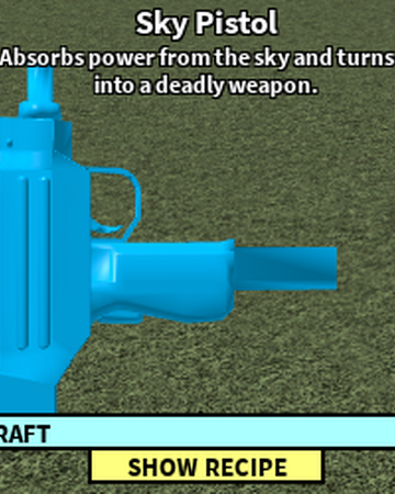 Sky Pistol Roblox Craftwars Wikia Fandom - enchanted sky armour roblox craftwars wikia fandom