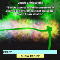 Omega Death Scythe Roblox Craftwars Wikia Fandom