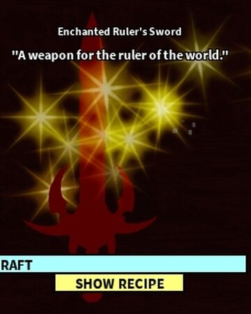 Enchanted Ruler S Sword Roblox Craftwars Wikia Fandom