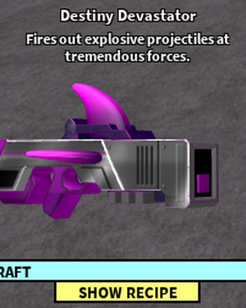 Destiny Devastator Roblox Craftwars Wikia Fandom - ultimate minigun roblox craftwars wikia fandom