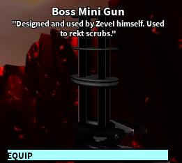 Boss Mini Gun Roblox Craftwars Wikia Fandom - ultimate minigun roblox craftwars wikia fandom