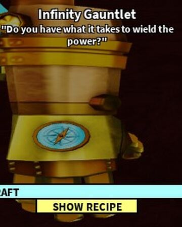 Infinity Gauntlet Roblox Craftwars Wikia Fandom