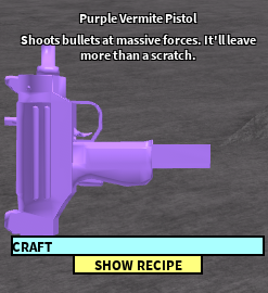 Purple Vermite Pistol Roblox Craftwars Wikia Fandom - dazzler roblox craftwars wikia fandom powered by wikia