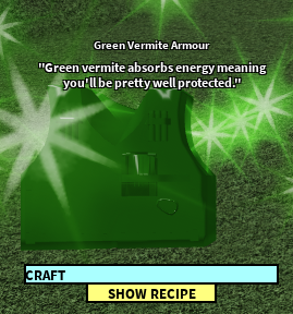 Green Vermite Armor Roblox Craftwars Wikia Fandom - 