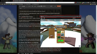 Glitches Roblox Elemental Battlegrounds Wiki Fandom - infinite robux hack 2019 script