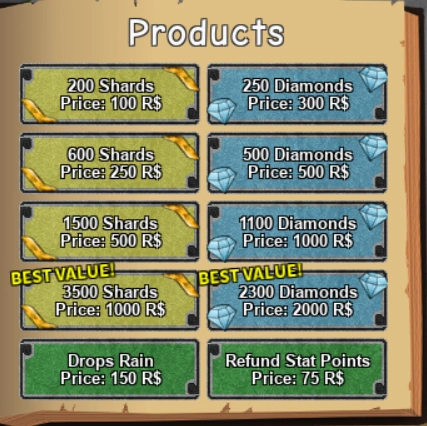 Shards Roblox Elemental Battlegrounds Wiki Fandom - 