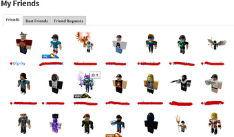 Roblox Friend Page