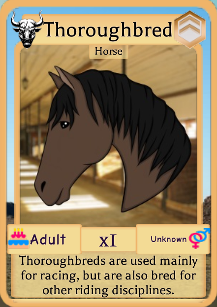 Thoroughbred Horse Roblox Farm World Wiki Fandom - roblox horse head