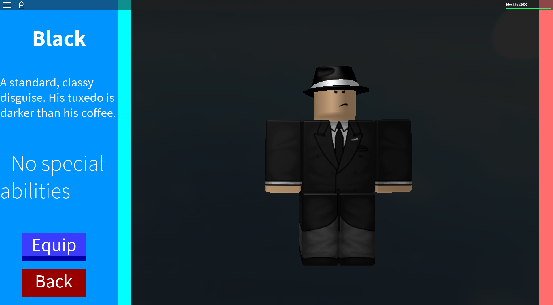 Disguise Black Roblox In Plain Sight Wikia Fandom - cow tux roblox