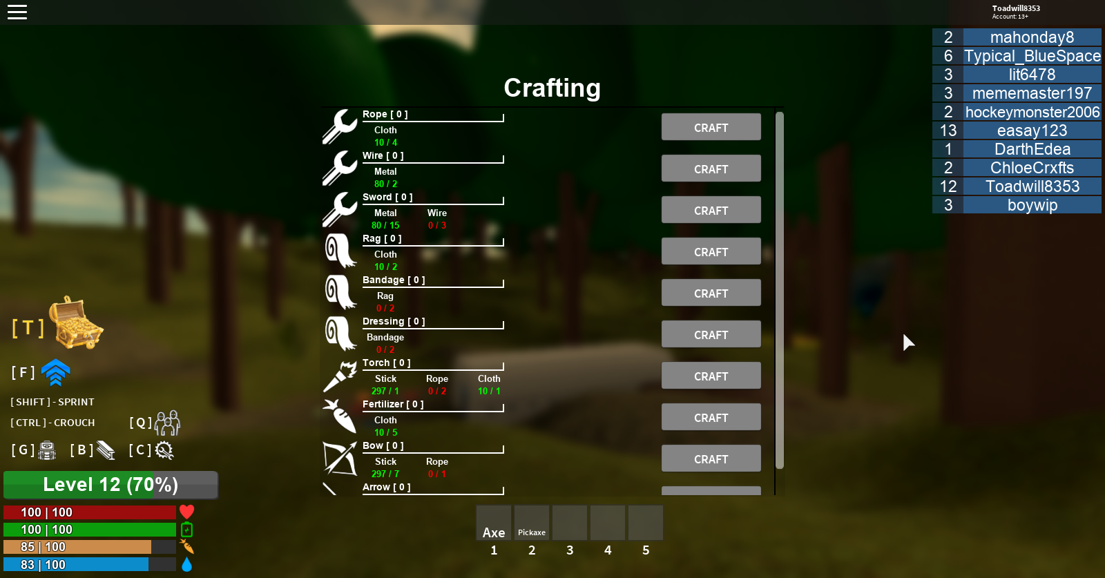 Crafting Roblox Island Ii Wiki Fandom - roblox bandage