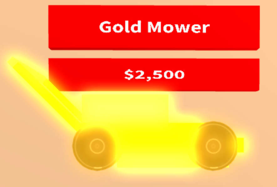 Golden Mower Roblox Lawn Mowing Simulator Wiki Fandom - new lawn mowing simulator roblox